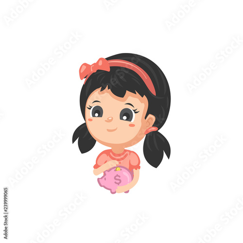 Good Habits - Holding a Piggy Bank