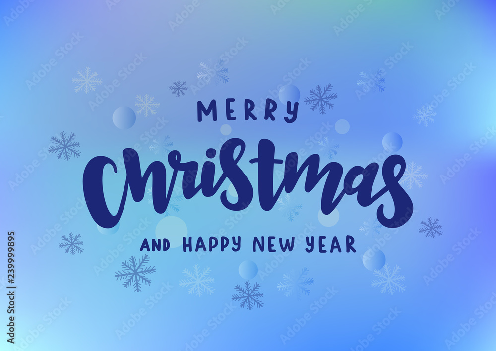 Merry Christmas and Happy New Year handlettering