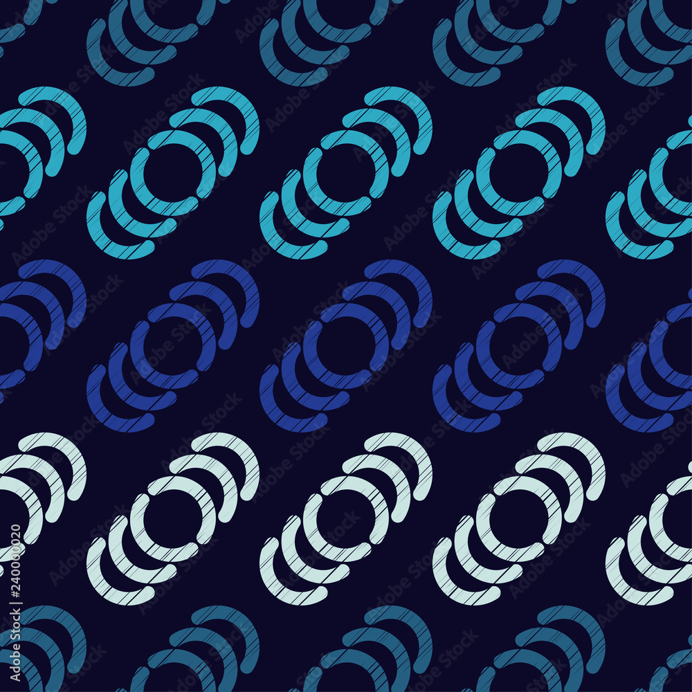 Polka dot seamless pattern. Shapes of circles and semi-circles with the old texture. Geometric background. Can be used for wallpaper, textile, invitation card, web page background.