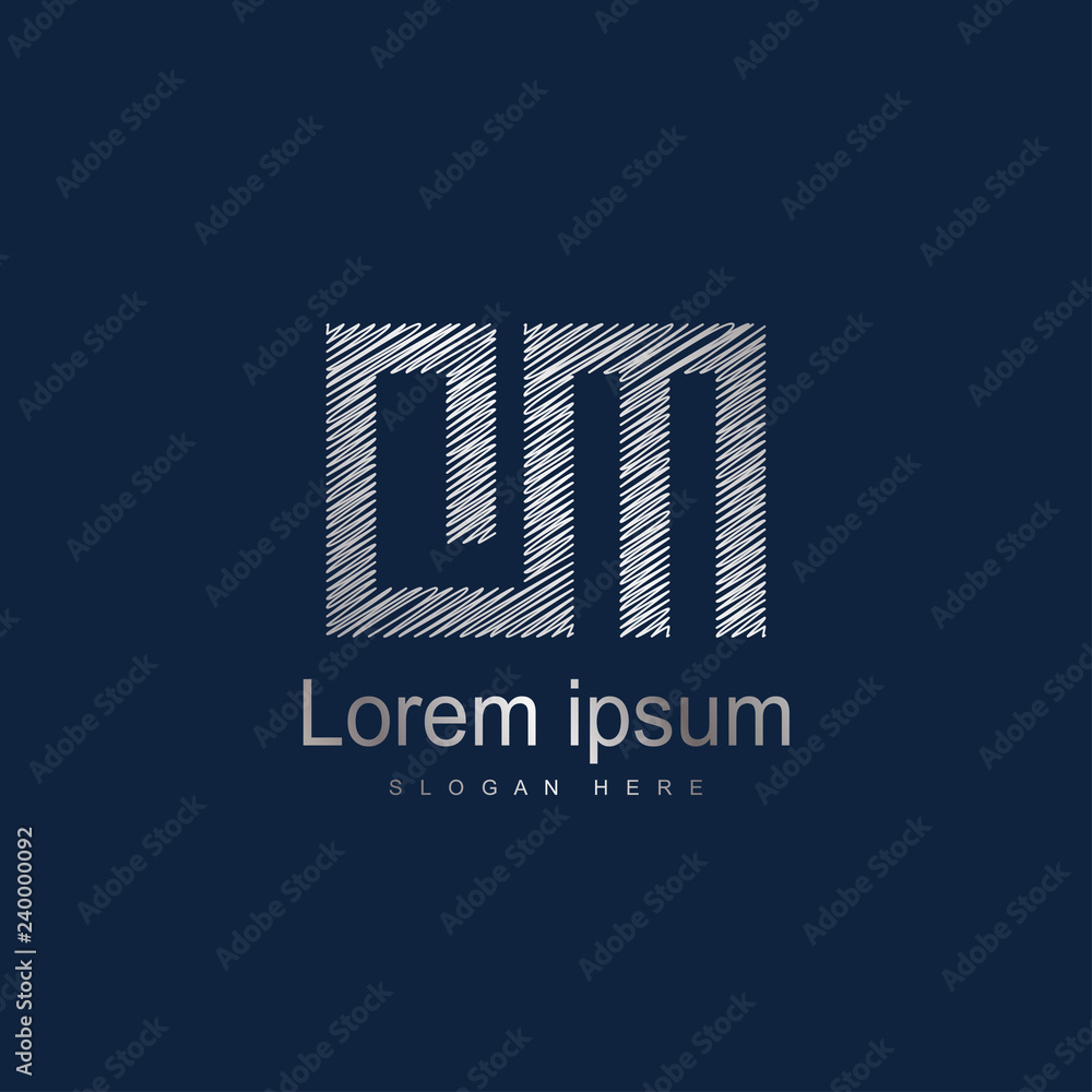 Fototapeta premium Initial Letter OM Logo Template Vector Design
