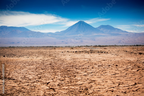 Volcano landscape in the San Pedro de Atacama desert, Chile