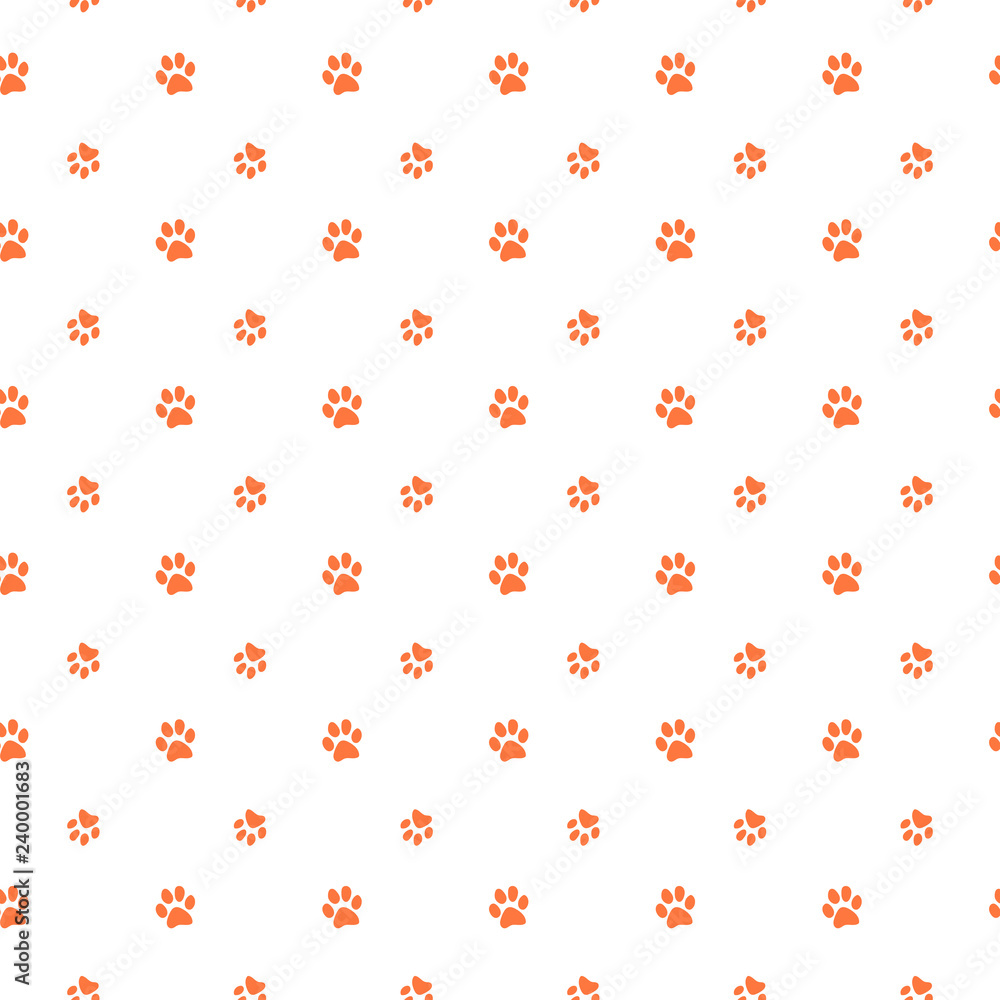 Vector seamless pattern with cat or dog,kitten or puppy footprints. Can be used for wallpaper,fabric, web page background, surface textures. Vector seamless pattern with cat or dog,kitten or puppy footprints. Can be used for wallpaper,fabric, web page background, surface textures.