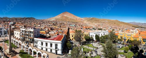Panoramic city view of Potosí with Cerro Rico in the background Bolivia photo