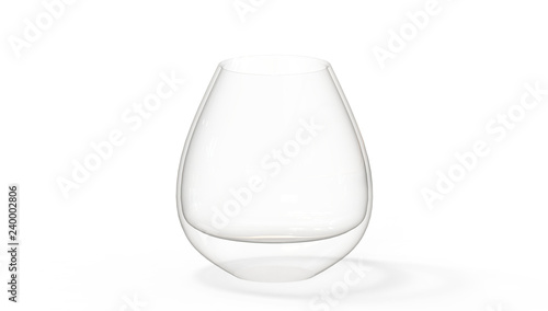 3d illustration of decorative glass vase isolated on a white background