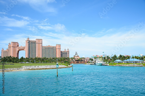 Nassau, Bahamas - MAY 2, 2018: The Atlantis Paradise Island resort, located in the Bahamas photo