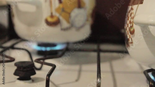 Wallpaper Mural In the kitchen, boil potatoes with meat. Close-ups Torontodigital.ca