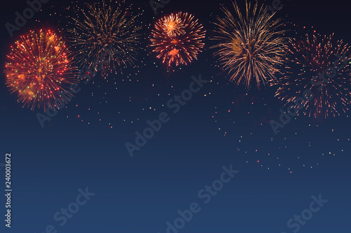 abstract fireworks background and space for text