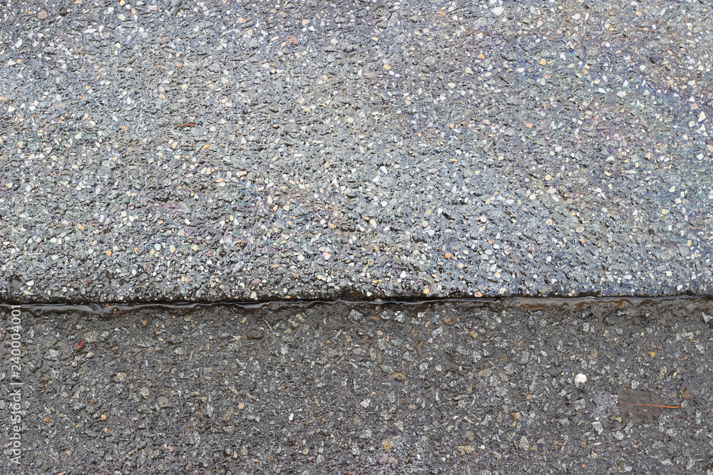 Asphalt wet crack fracture oil spill surface texture Asphalt wet crack fracture oil spill surface texture