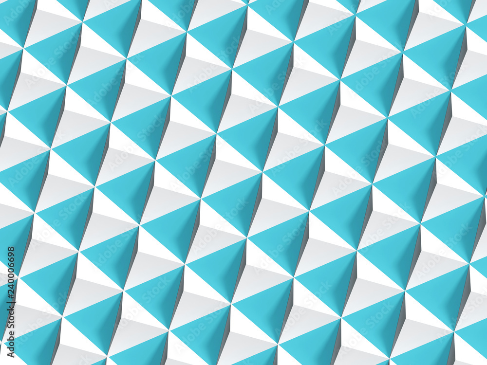 Abstract geometric pattern, white pyramids Abstract geometric pattern, white pyramids