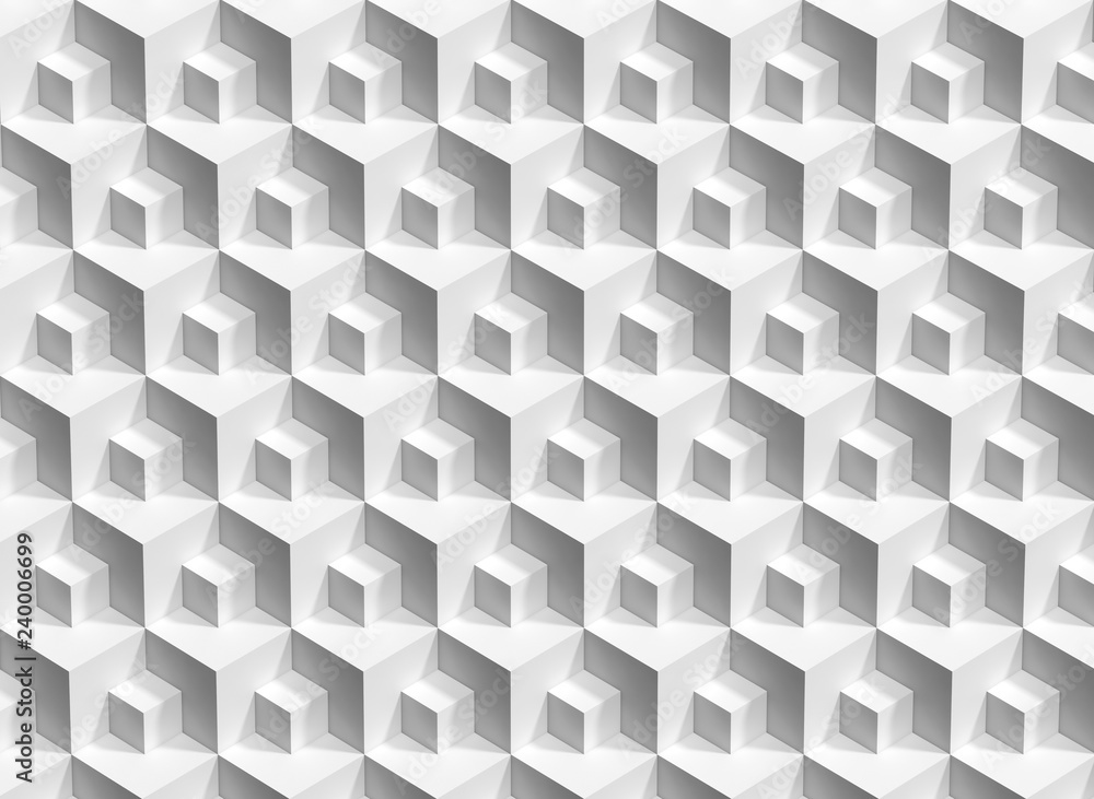 Abstract white cubes background, 3d render Abstract white cubes background, 3d render