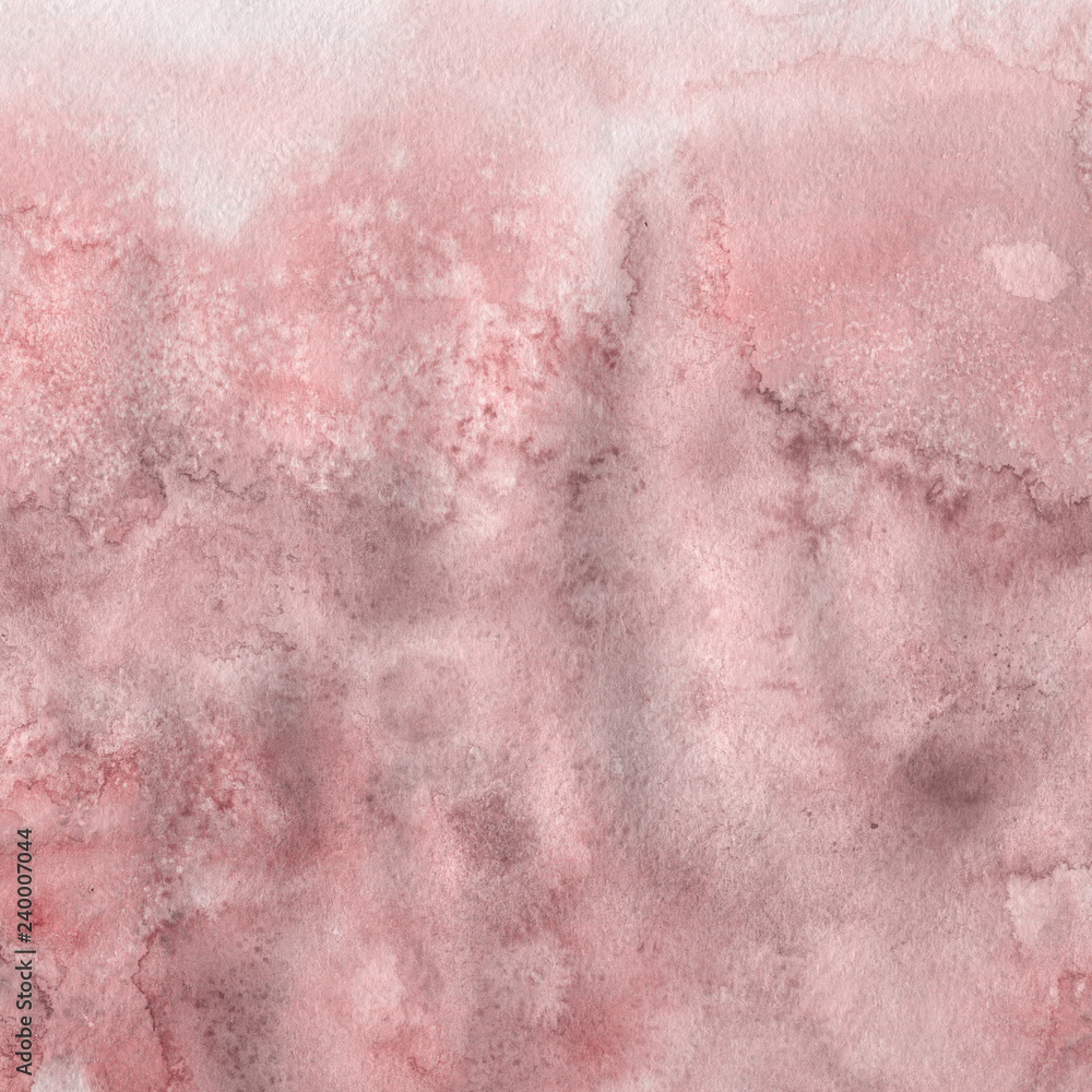 Red watercolor texture with abstract washes and brush strokes on the white paper background.