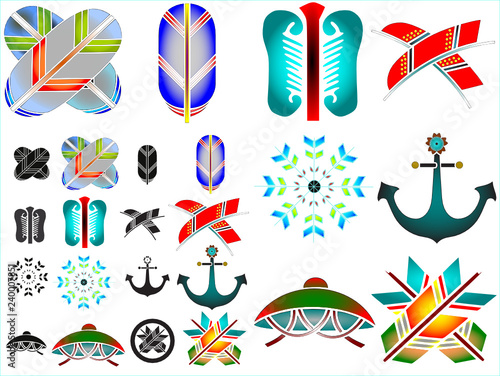 Traditional japanese family crests icon mon