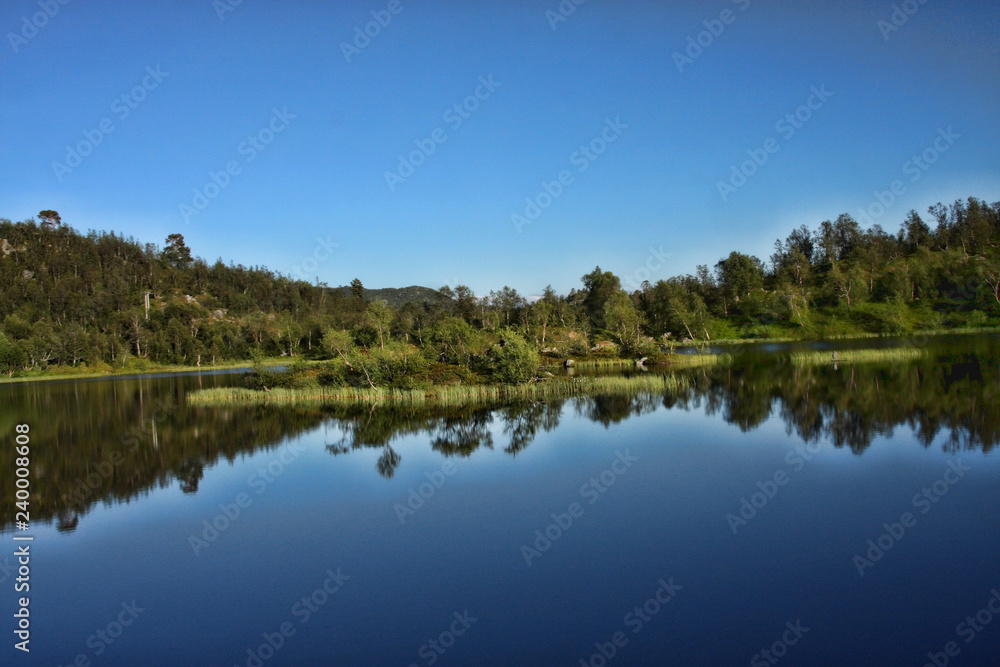 Quiet forest lake in Finland