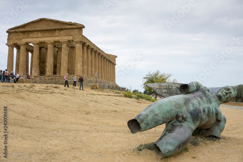 Concordia temple in the Valley of the Temples, Agrigento