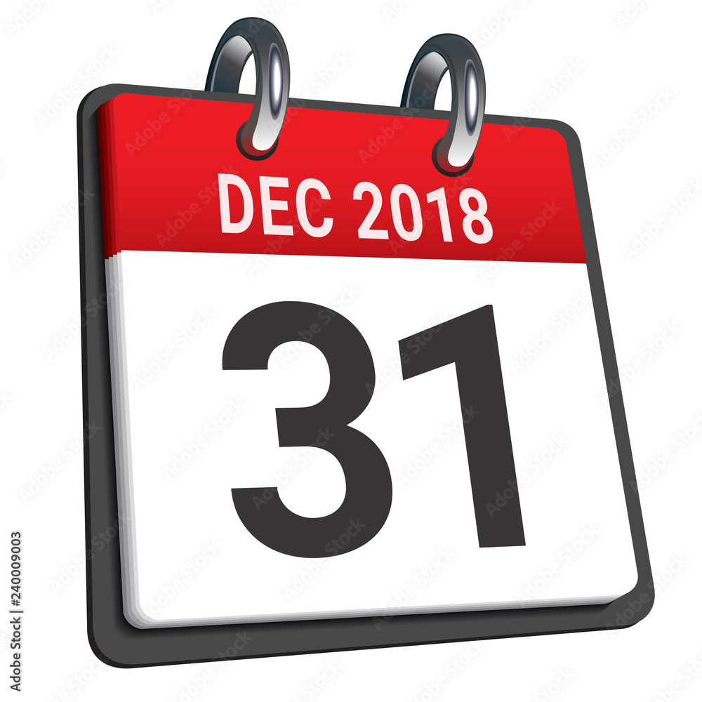 Vector illustration of new year calendar. Vector illustration of new year calendar.