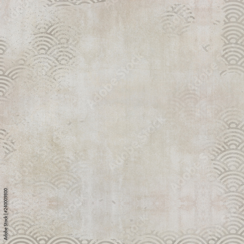 Collage texture background with a traditional Japanese pattern on it. It can can give any project a boho, dreamy, handmade look.