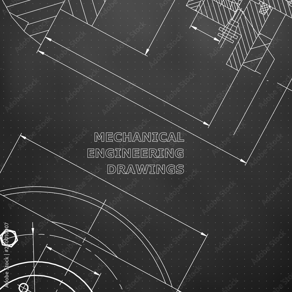Mechanics. Technical design. Engineering style. Mechanical Corporate ...