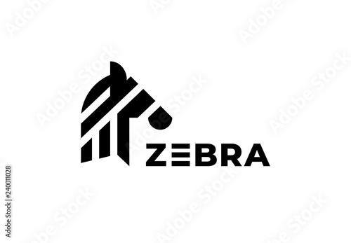 Zebra Logo Design. Vector abstract logo animal design shapes.