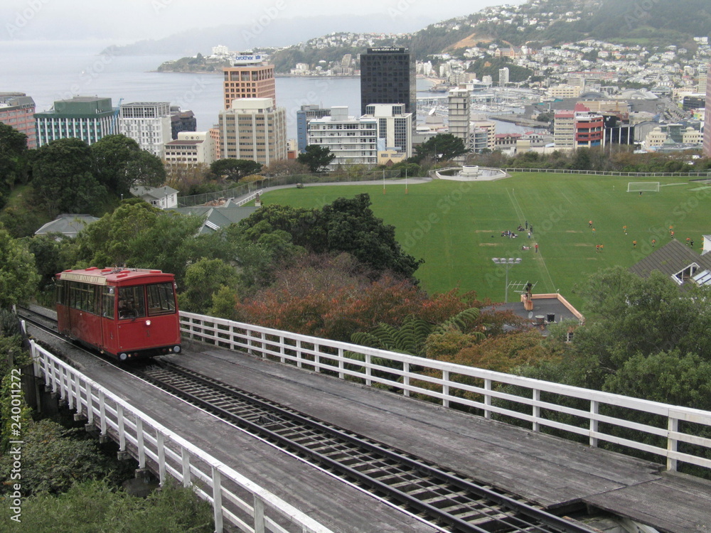 Obraz premium Cable car in Wellington, New Zealand