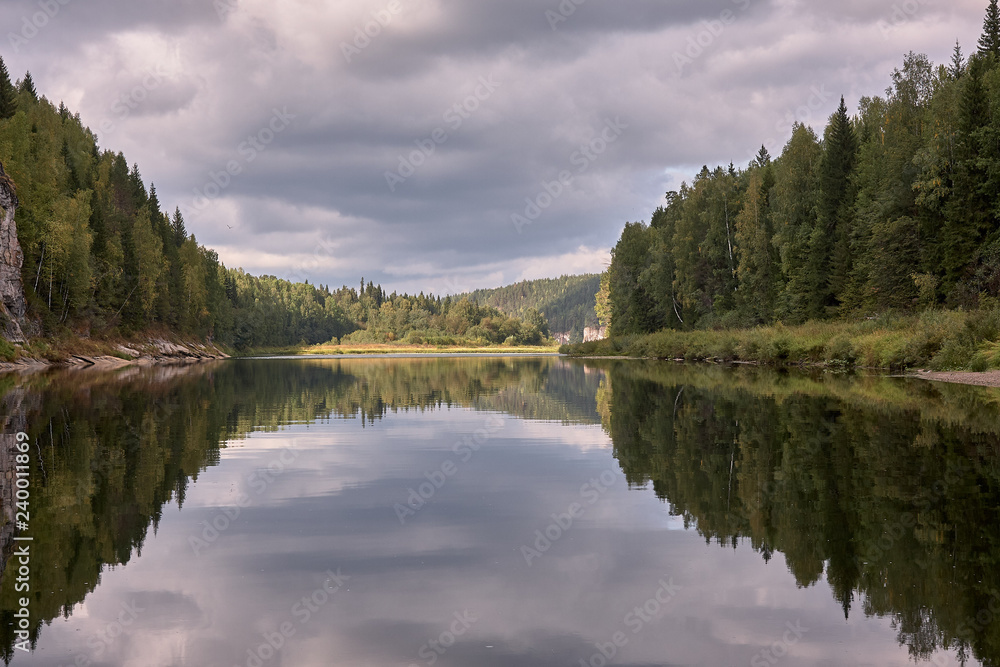 Obraz premium rafting on the Chusovaya river