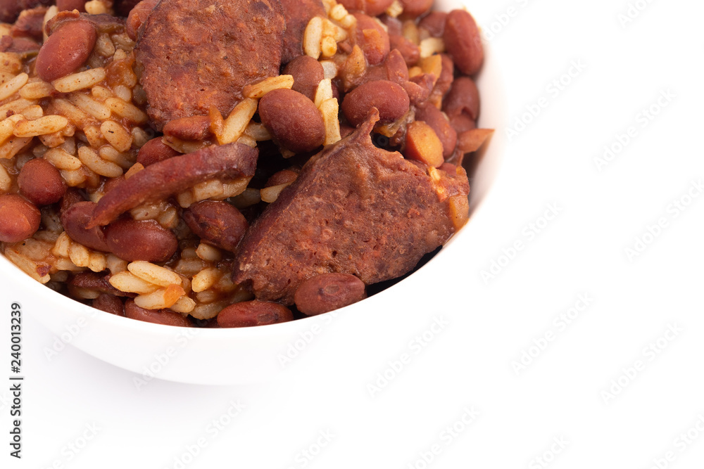 Bowl of Red Beans and Rice with Sausage Bowl of Red Beans and Rice with Sausage