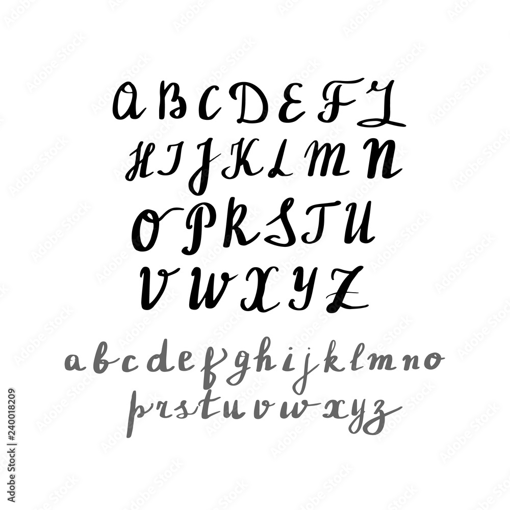 Modern calligraphy, handwritten letters. English Modern calligraphy, handwritten letters. English