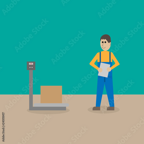Storekeeper vector graphics