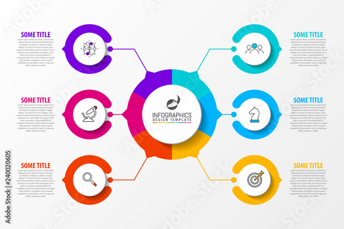 Infographic design template. Creative concept with 6 steps