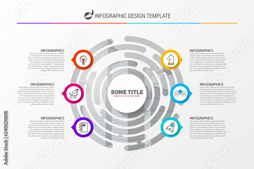 Infographic design template. Creative concept with 6 steps