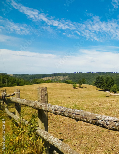 Fototapeta Naklejka Na Ścianę i Meble -  Landscape of ranch in Wiezyca region, Kashubia, Poland.