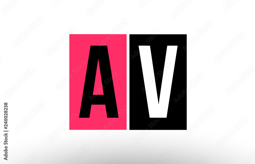 pink black white alphabet letter av a v logo combination icon design pink black white alphabet letter av a v logo combination icon design