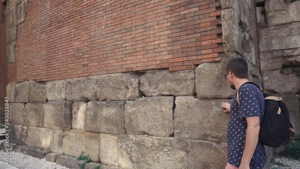 Man sightseeing on vacation. Man sightseeing on vacation.