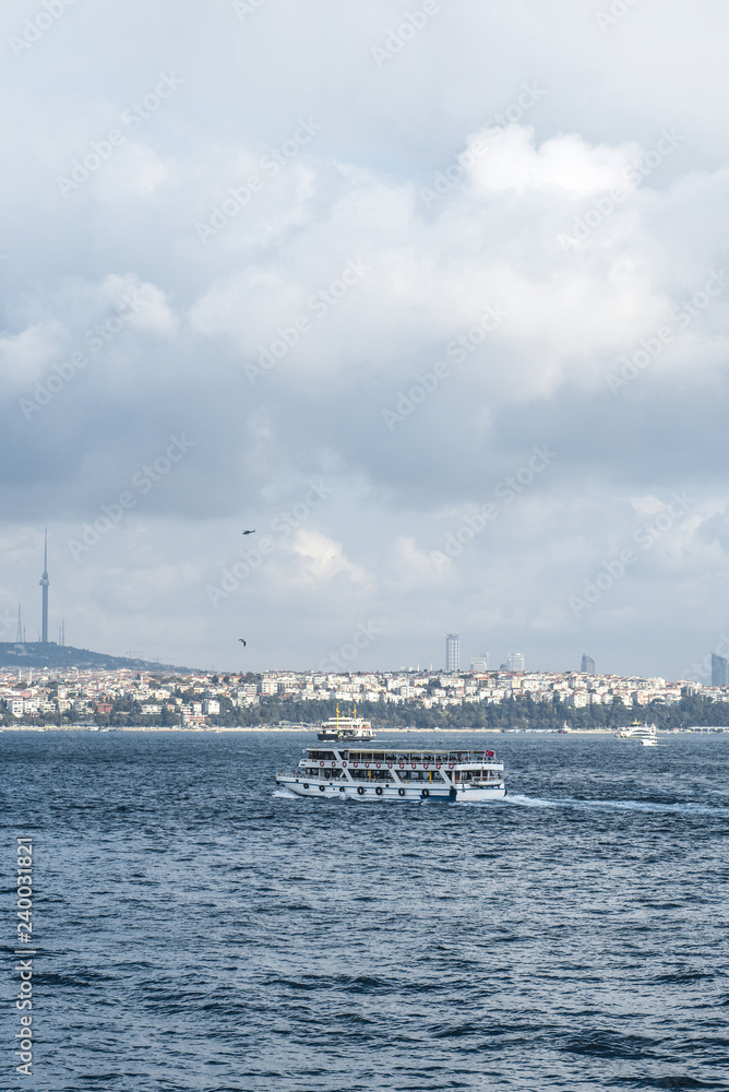 Bosphorus strait in Istanbul, Turkey