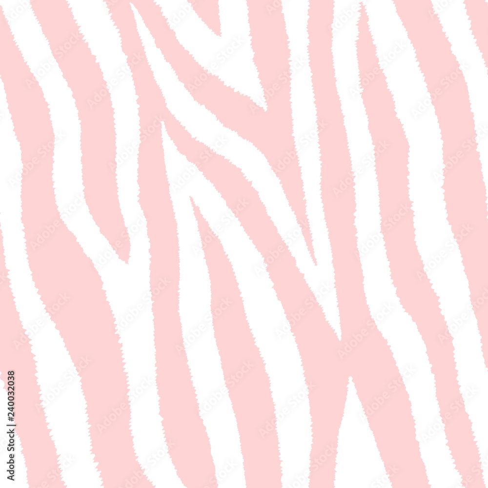 Zebra Print mural in pink  I Love Wallpaper