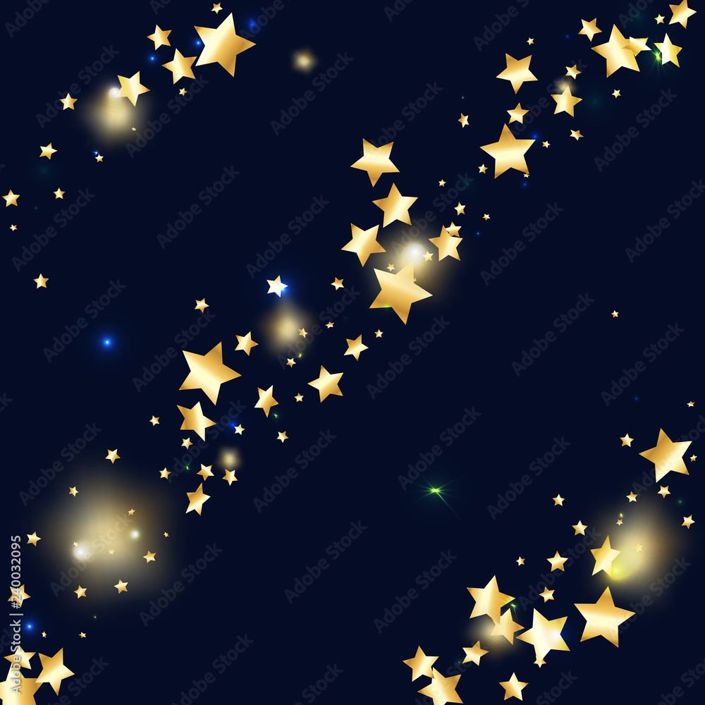Star falling confetti background.