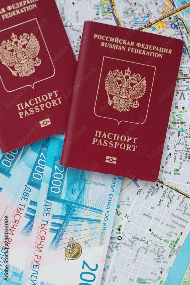 Money, passport, new city, travel and map Money, passport, new city, travel and map