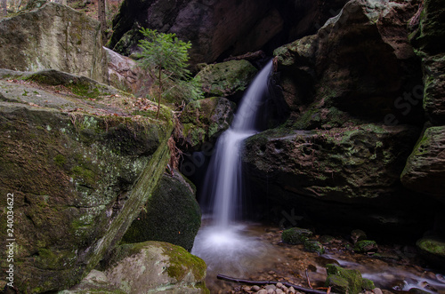Wasserfall am Grünbach in der Sächsischen Schweiz