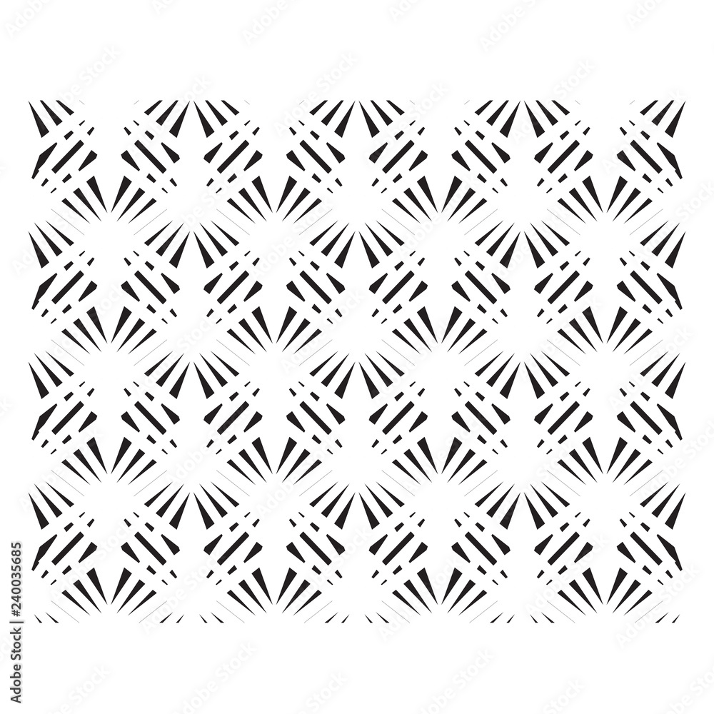Seamless geometric pattern with monochrome. Artistic black  background with hipster elements. - Vector