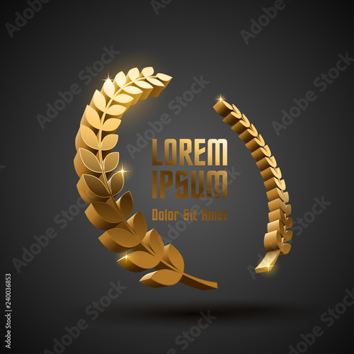 Gold award wreath