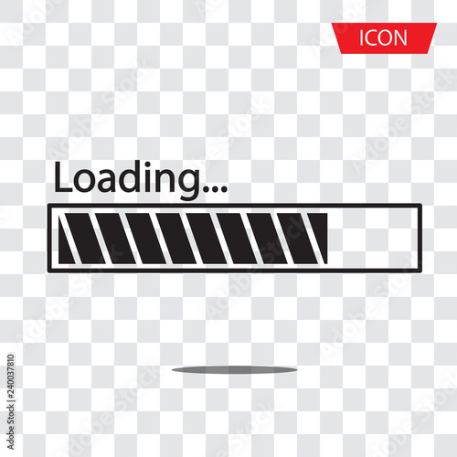 loading bar progress icons, load sign vector isolated on white background.