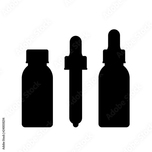Medical drop bottle vector icon
