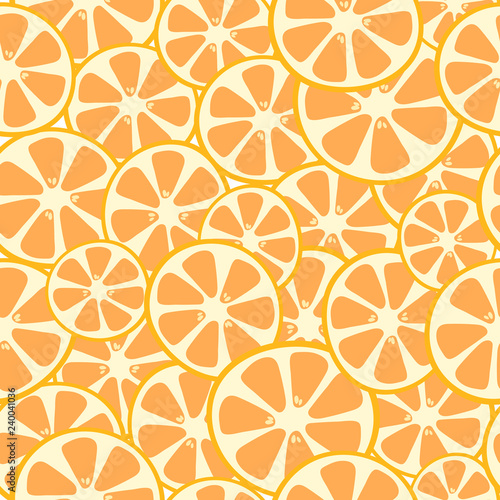 orange cut into circles pattern