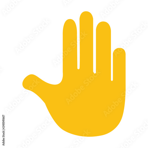 Raised hand emoji vector