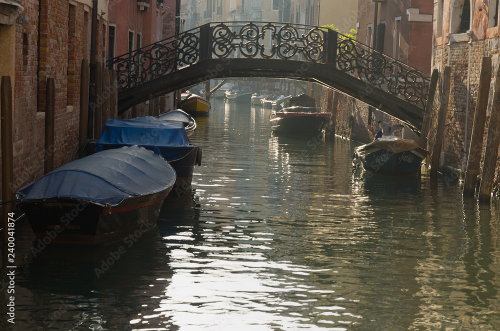 Bridge over a canal in Venice Italy