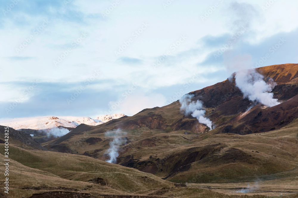 steam rising from the ground, Iceland