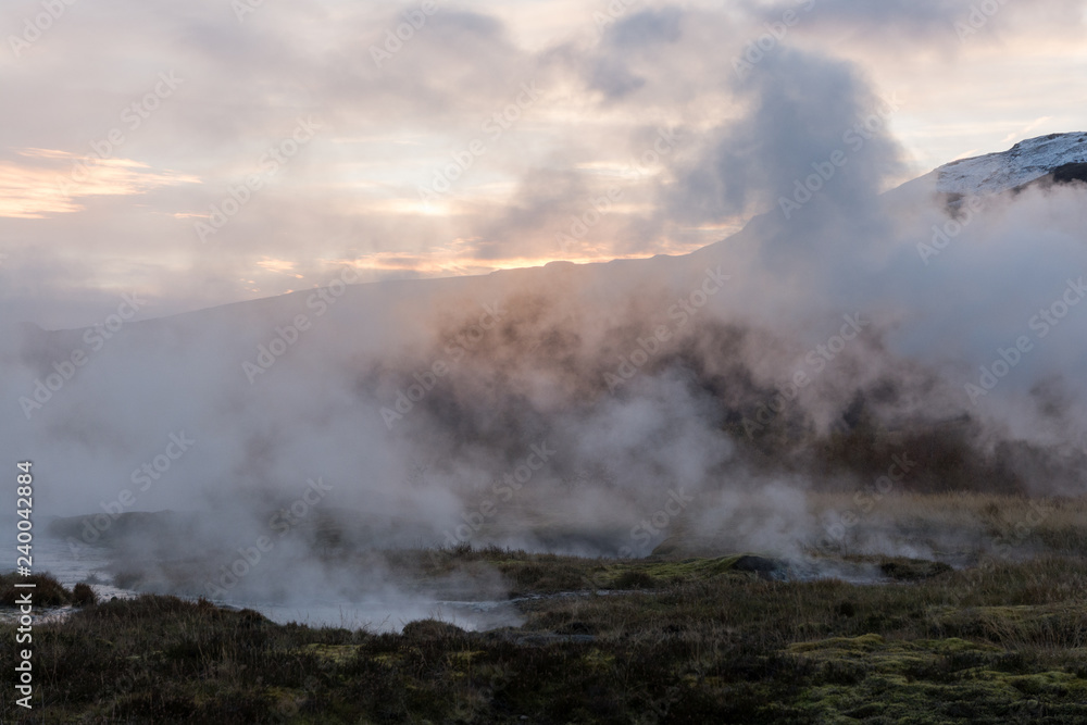steam rising from the ground, Iceland