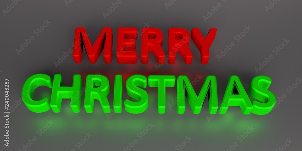 3d computer rendered illustration of a Merry Christmas greeting