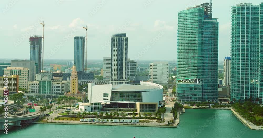Aerial American Airlines Arena Miami FL 4k prores 422 Aerial American Airlines Arena Miami FL 4k prores 422