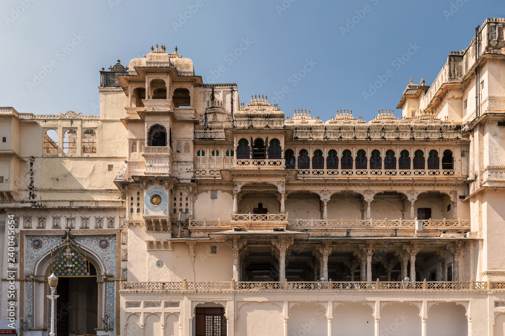 Inside City Palace in Udaipur, Rajasthan, India.