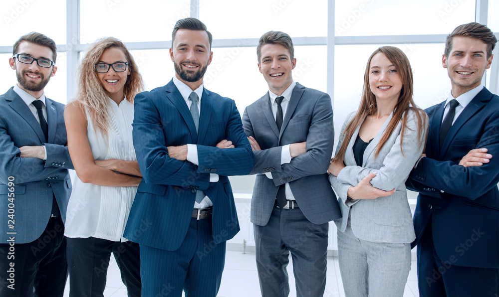 close up. successful business team standing together close up. successful business team standing together